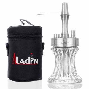 aladin hookah 2go stainless steel with bag
