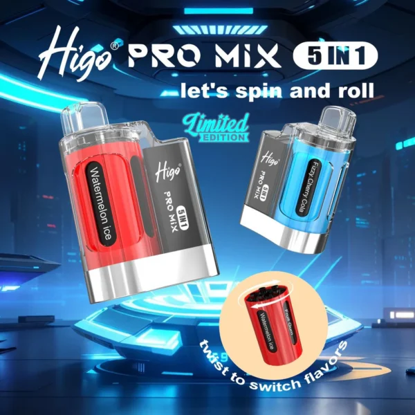 Higo Pro Mix 5 in 1 | 6666 puffs | Raspberry Edition • Smok-beast
