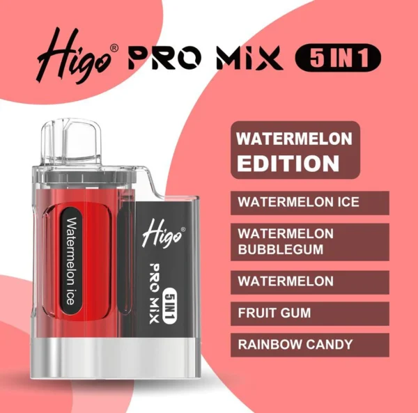 Higo Pro Mix 5 in 1 | 6666 puffs | Watermelon Edition • Smok-beast